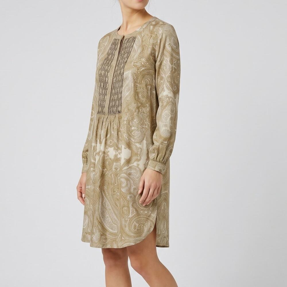 Lane Bryant Womens 14/16 Long Brown Tan Tinsel Long Sleeve Sheer Top